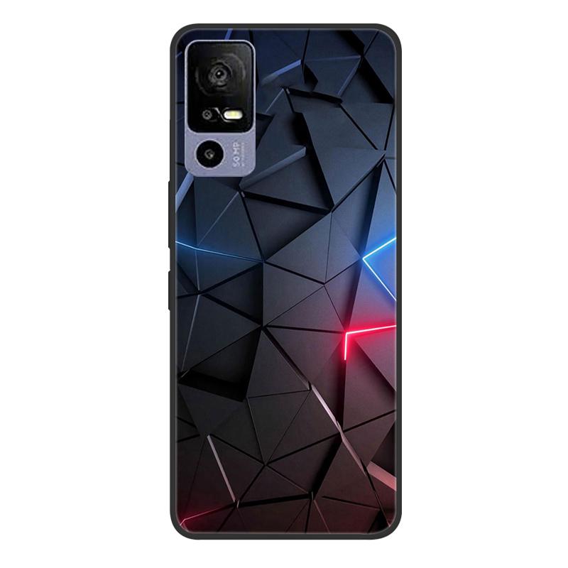 For TCL 40R 5G T771A Case Painted Soft Black Silicone Bumper Phone Cover for TCL 40 R 5G 6.6" Case TCL40R 40R Etui Coque Fundas