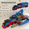 Children'S Racing Deformation Ejection Train Rail Car Parking Toy Magnetic Suction Small Train Double Track Ejection Car Toy