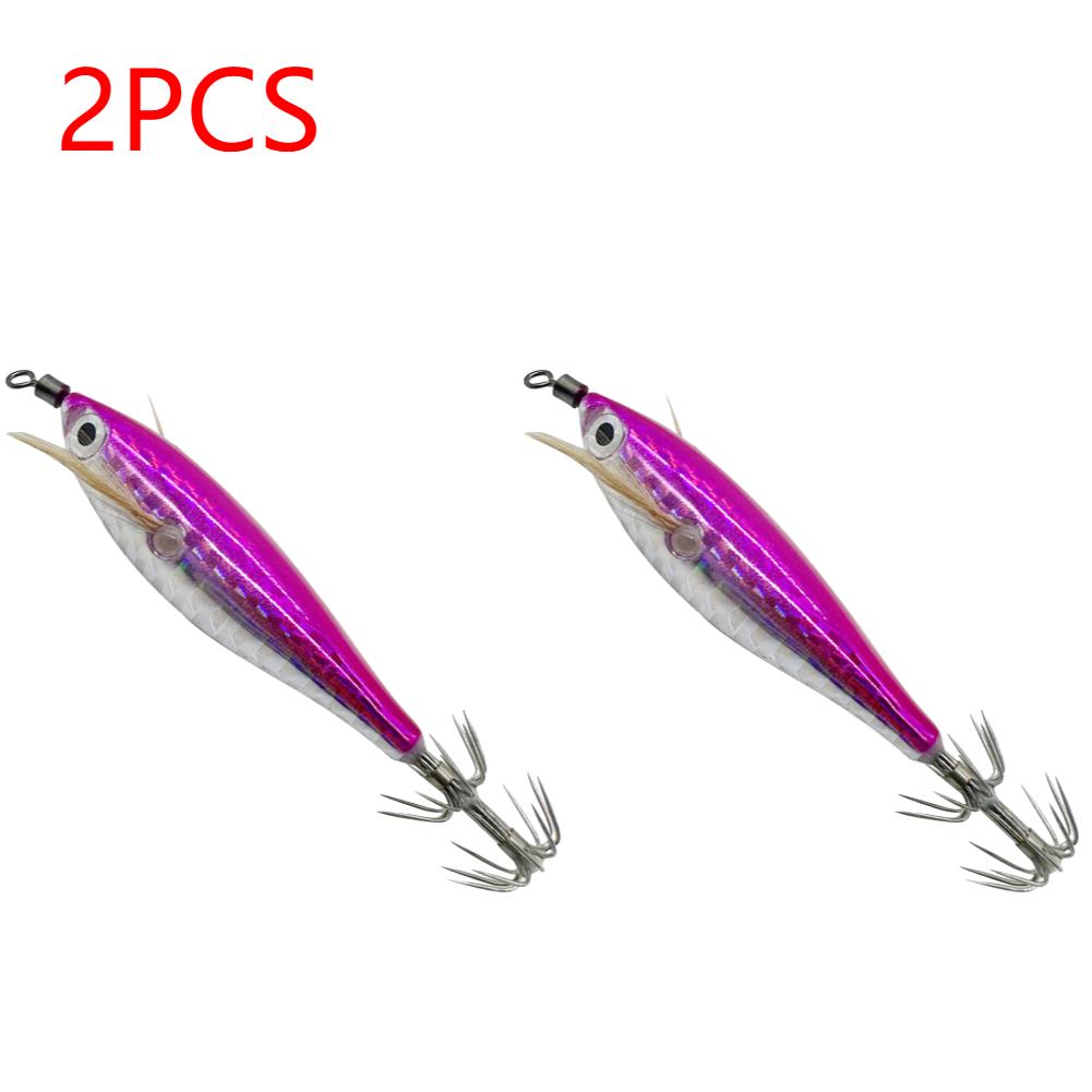 1-3Pcs 5.5g Laser Luminous Floating Horizontal Wood Shrimp Lure Hook Fishing Tackles Simulation Squid Hook Cuttlefish Fish Baits