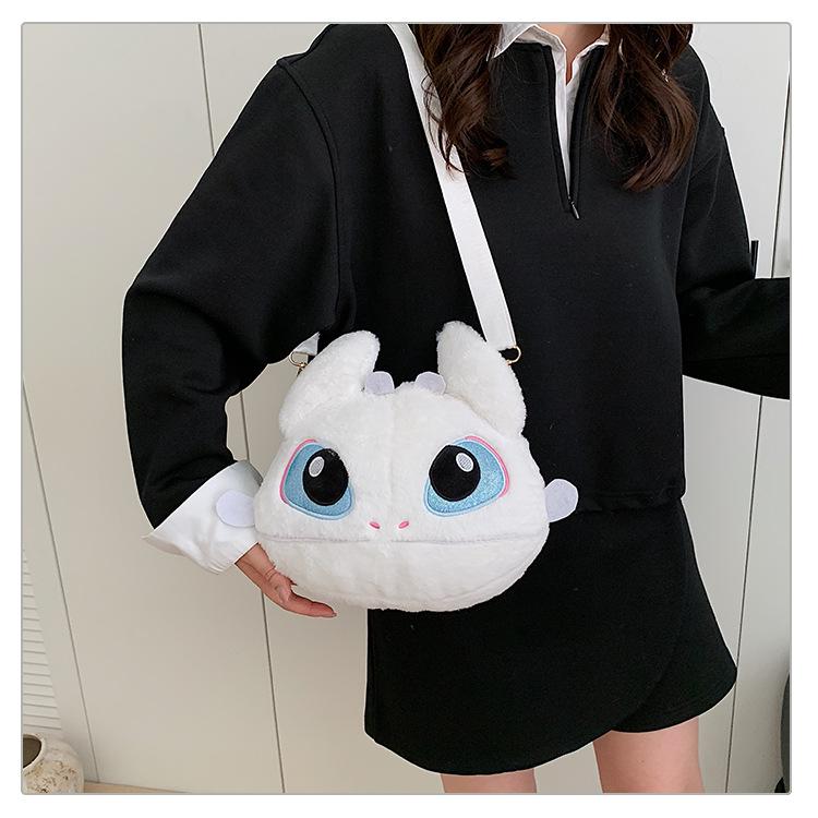 Korean Style Cute Bear Plush Crossbody Handbag for Girls