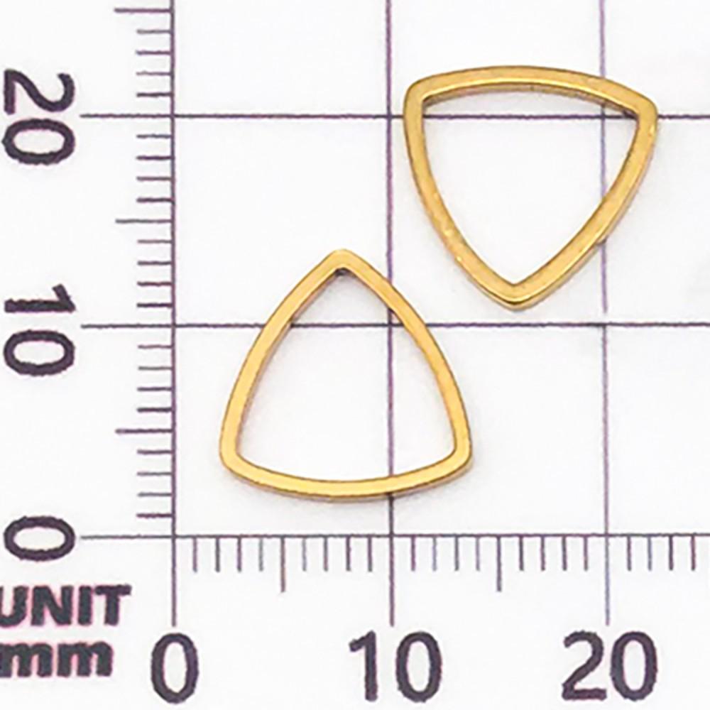 20 Mixed Gold Vacuum-Plated Stainless Steel Geometric Frame Pendant Charms for DIY Jewelry