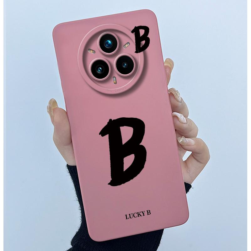 For Realme 14 Pro 14Pro+ 5G Cover Case Lucky Initial Letter Couple Silicone Soft Phone Bumper for Realme14 Pro Plus 2025 Casing