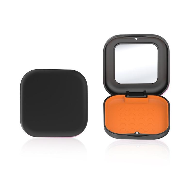 Invisible Retainer Box Mirror Storage Case Square Mouth Guard Aligner Braces Orthodontics Container Oral Hygiene Supplies