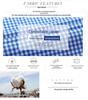 Men's Slim Fit Plaid Striped Pure Cotton Shirt