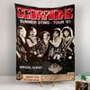 Scorpions Summer Sting Tapestry Wall Hanging, 1985 Tour Concert Poster Art, Retro Wall Decor for Bedroom Living Room Dorm