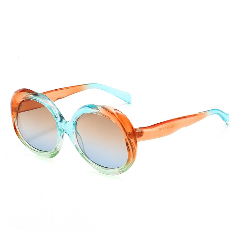 Luxury Retro Multicolor Leopard Print Oval Sunglasses Women Fashion Punk Unisex Shades UV400 Sun Glasses