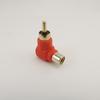 90 Degree RCA Connector Male To Female M/F Right Angle RCA Female To Male Plug Copper Adapter L Type Elbow for Cctv Camera Audio