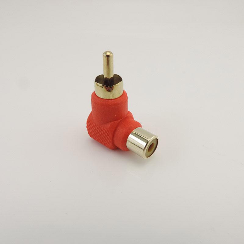 90 Degree RCA Connector Male To Female M/F Right Angle RCA Female To Male Plug Copper Adapter L Type Elbow for Cctv Camera Audio