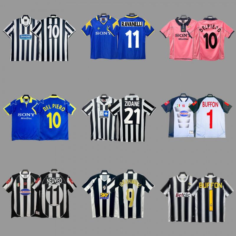 Juventus Retro Football Jersey Zidanedved Piero Inzaghi Buffon Ibrahimovic Cannavaro
