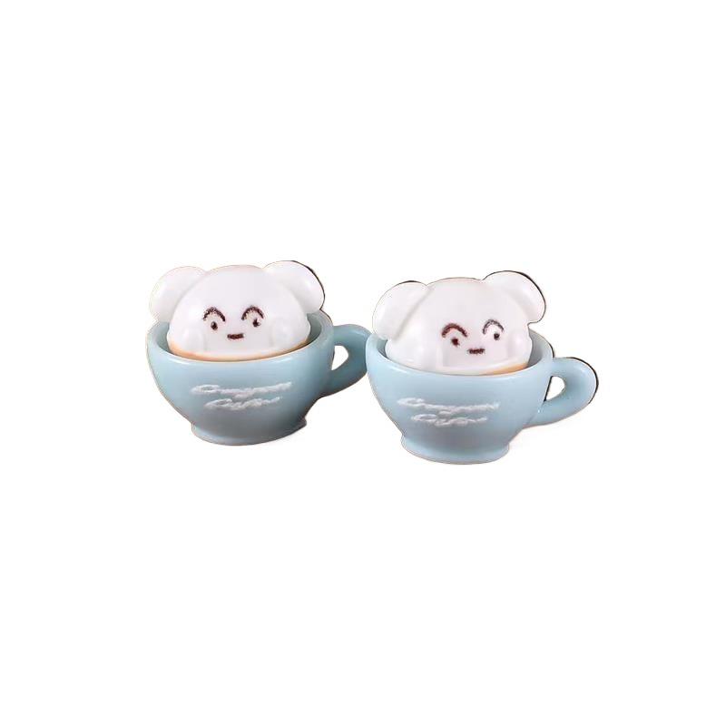 10 Pcs Dollhouse Miniatures Puppy Snow Top Coffee Mug Model Micro Landscape Ornaments Pretend Play Toys Diy Accessories Material
