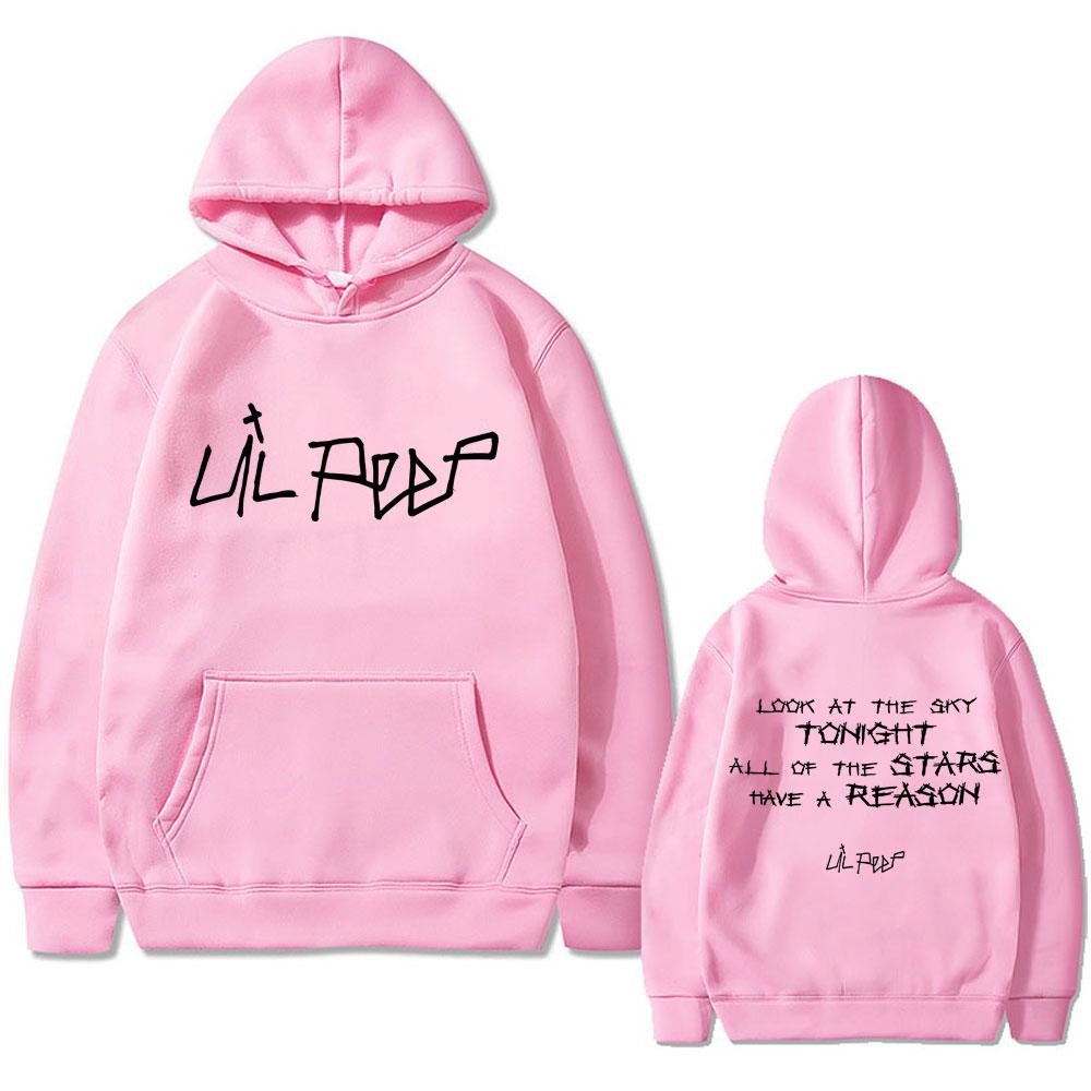 

Репер Lil Peep Подивись на небо сьогодні Всі зірки мають причину Худі Чоловіки Жінки Хіп-Хоп Мода Поп-Музика Светри S