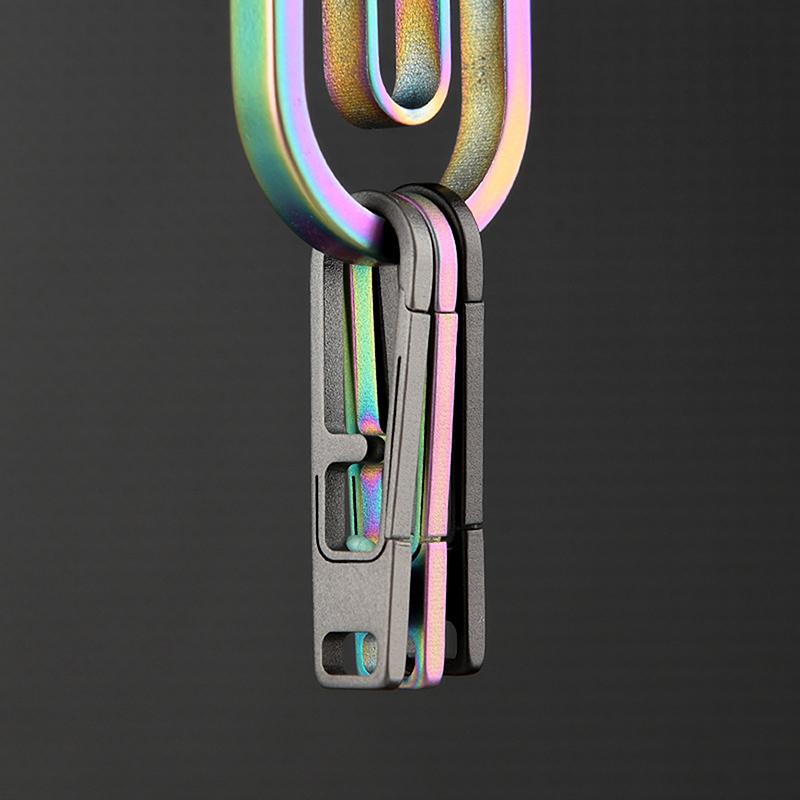 Titanlegierung Reißverschlussanhänger Kopf Zubehör Verbinder Schlüsselanhänger Outdoor Tragbares Kleines Werkzeug Für Tasche Kleidung Beschläge