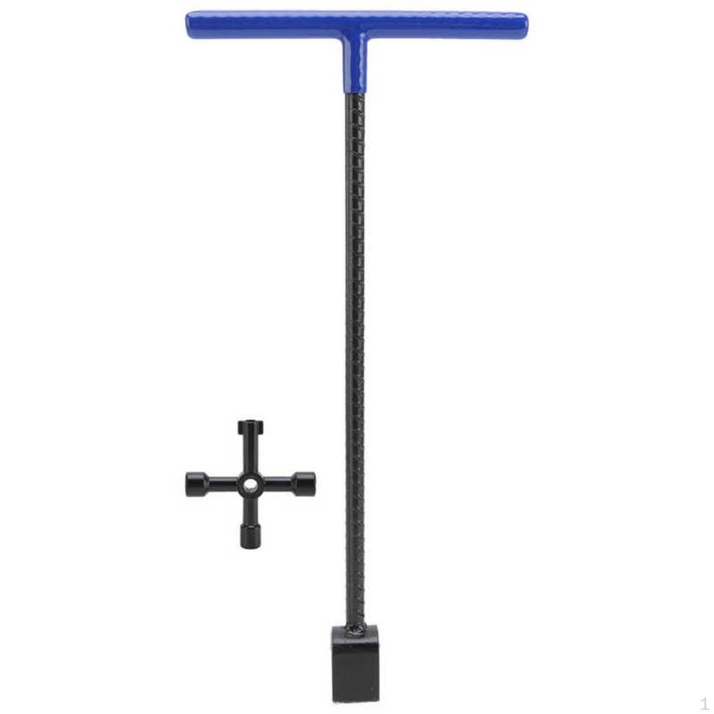 Steel Water Meter , T Handle for Shutoff Valves, Utility Wrench Underground Faucets