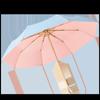 New Hand-opened 8-bone Color Glue Solid Color Umbrella UV-proof Solid Wood Handle Umbrella
