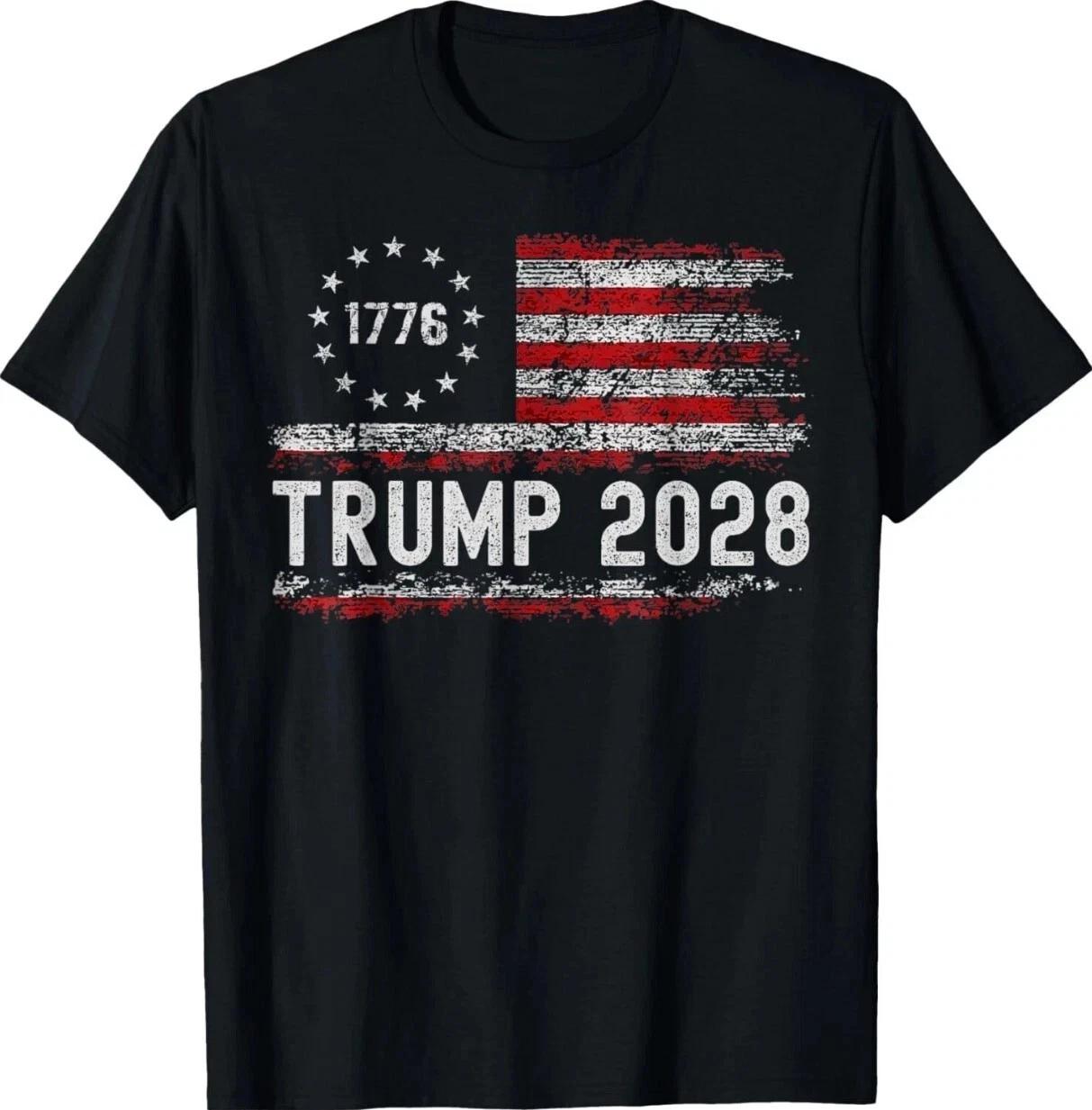 

Trump 2028 Shirt Vote Donald Trump American Flag Men Women Unisex T shirt M