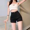 High-Waisted Black Suit Fabric Slimming Shorts for Women - 2024 Summer Fashion