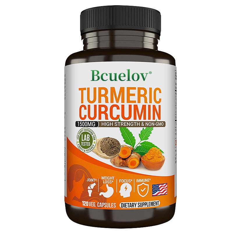 Curcumin, schwarzer Pfeffer, Gelenkpräparate, 1500mg, 120 Kapseln
