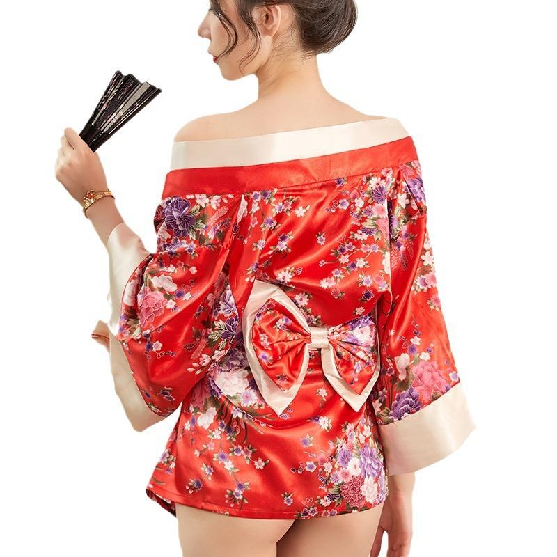 Sexy lingerie women's kimono lace-up sexy, seductive hot passion suit uniform