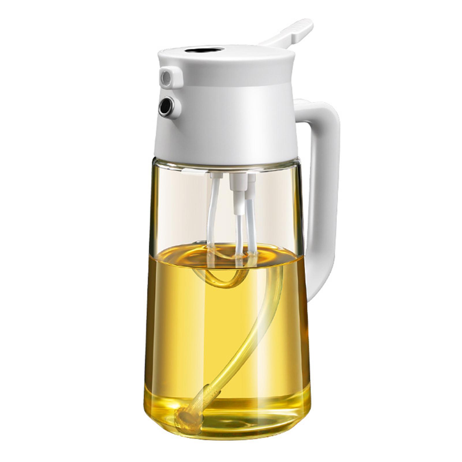 500ml Olive Oil Dispenser Bottle Drip Free Spout Non-Slip Handle Cruet Container For Salad Making Cooking Baking белый