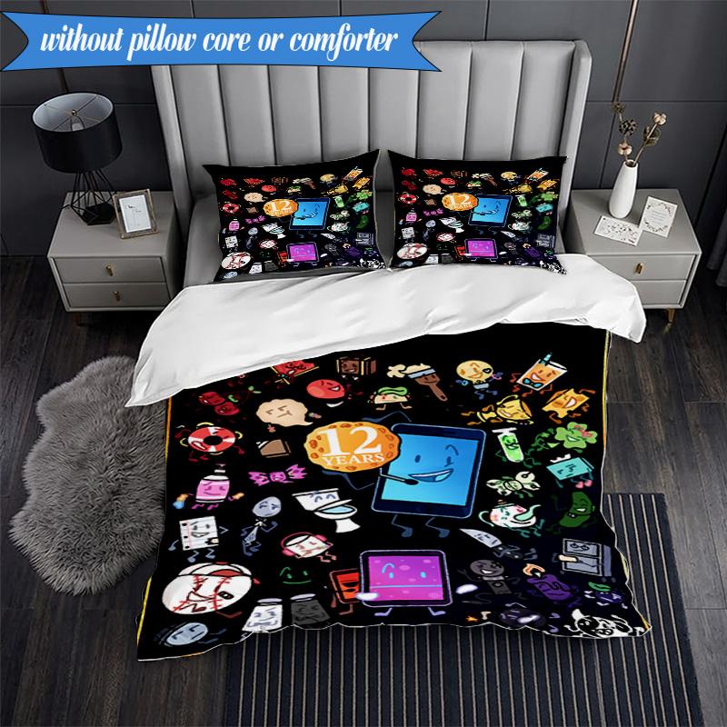 Colorful Dream Island Collage 3pcs K-pop Music Group Bedding set,Ideal for Bedroom, Dormitory,Including Duvet Cover And 2pcs Pillowcases,Fan Gifts