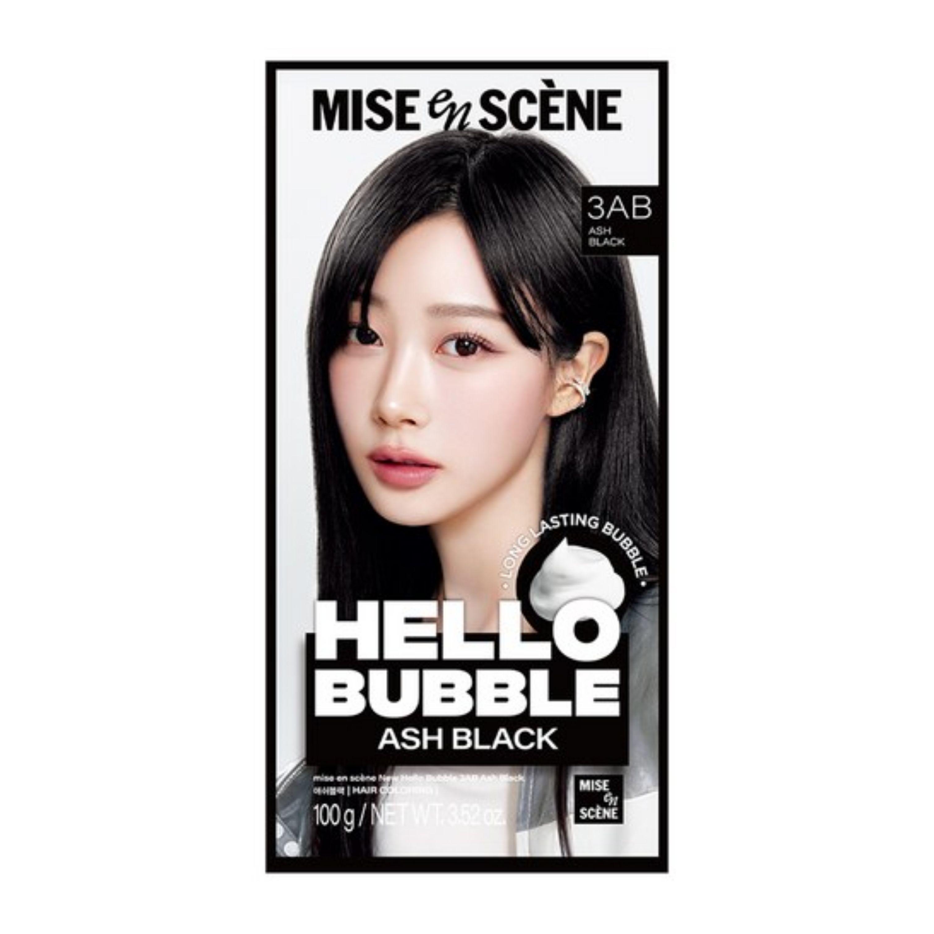 Mise En Scene Hello Bubble Hair Color 100g (22 Colors) 3AB ASH BLACK