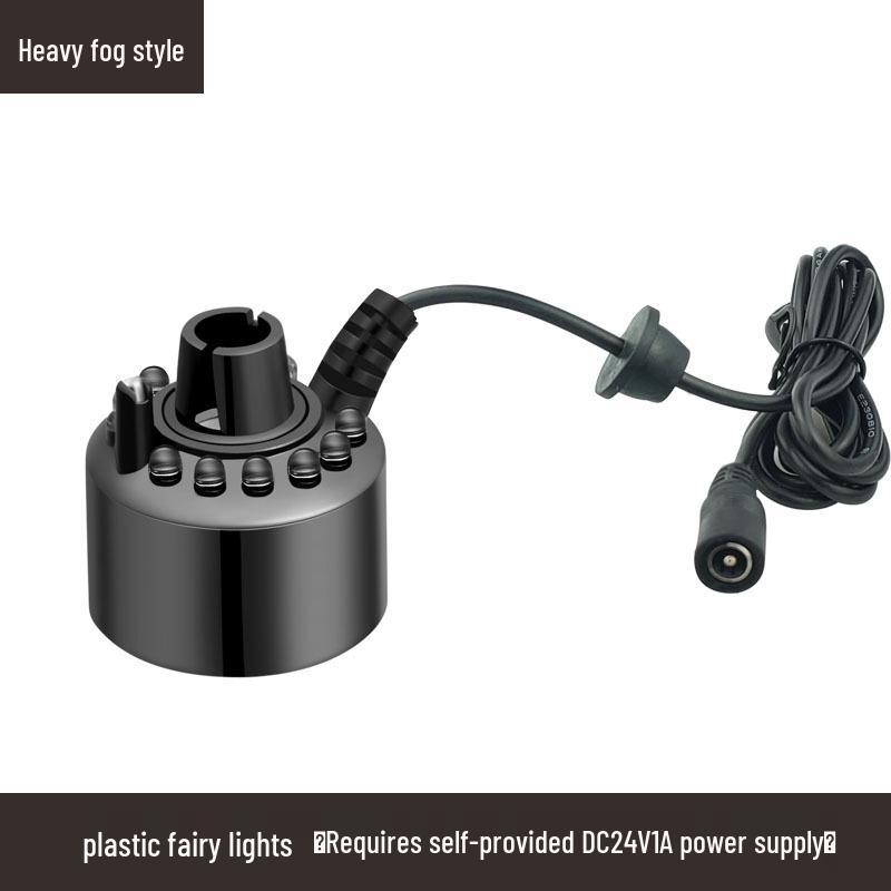 Colorful Lights 24V Fog Maker with Large Mist Output and Water Shortage Auto-Off for Aquariums and Rockeries