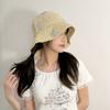 Protection Flower Handmade Weave Boho Beach Hat Sunscreen Straw Hat Sun Protection Sun Cap Sun Hat