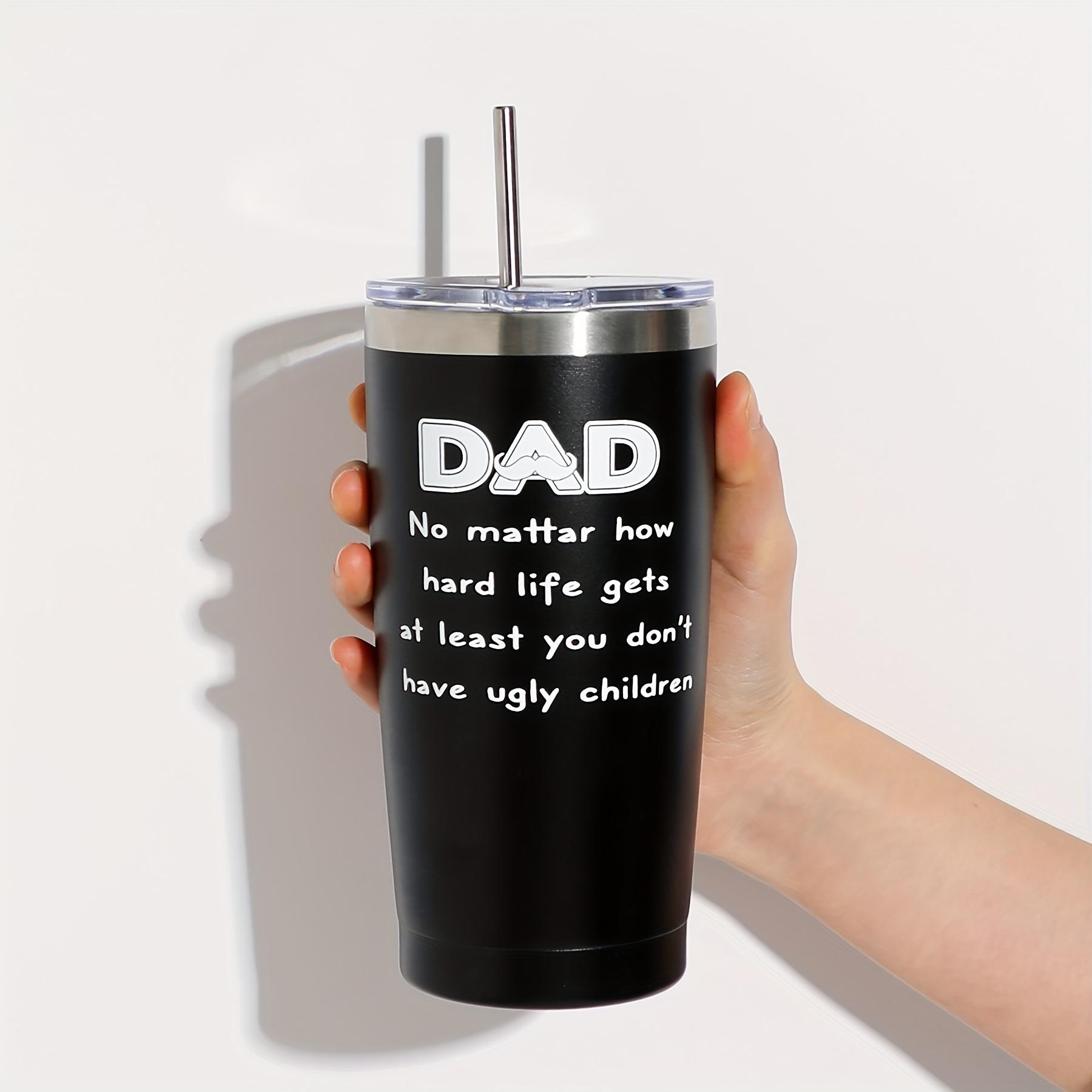 

1pc-Double layer stainless steel insulated cup Straight And Curved Straw With Cleaning Brush, Straw Cup For Cold Or Hot Drinks 501-600ml білий