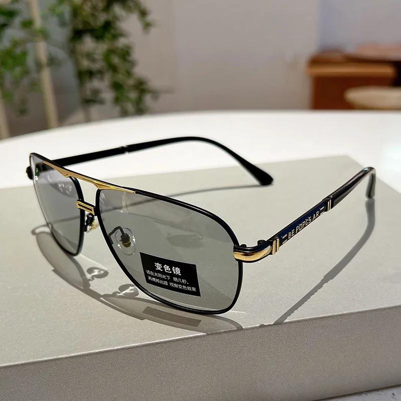 New Vintage Pilot Sunglasses Men Women UV400 Photochromic Lens Fashion Driving Fishing Outdoor Trendy Sun Glasses