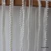 Cottontime Off-White Mesh Ribbon Beads with Pearl Lace Decorative Accessories for Clothing