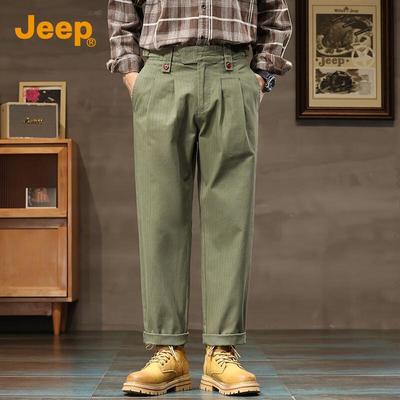 Men's American Retro High-Waist Cargo Pants