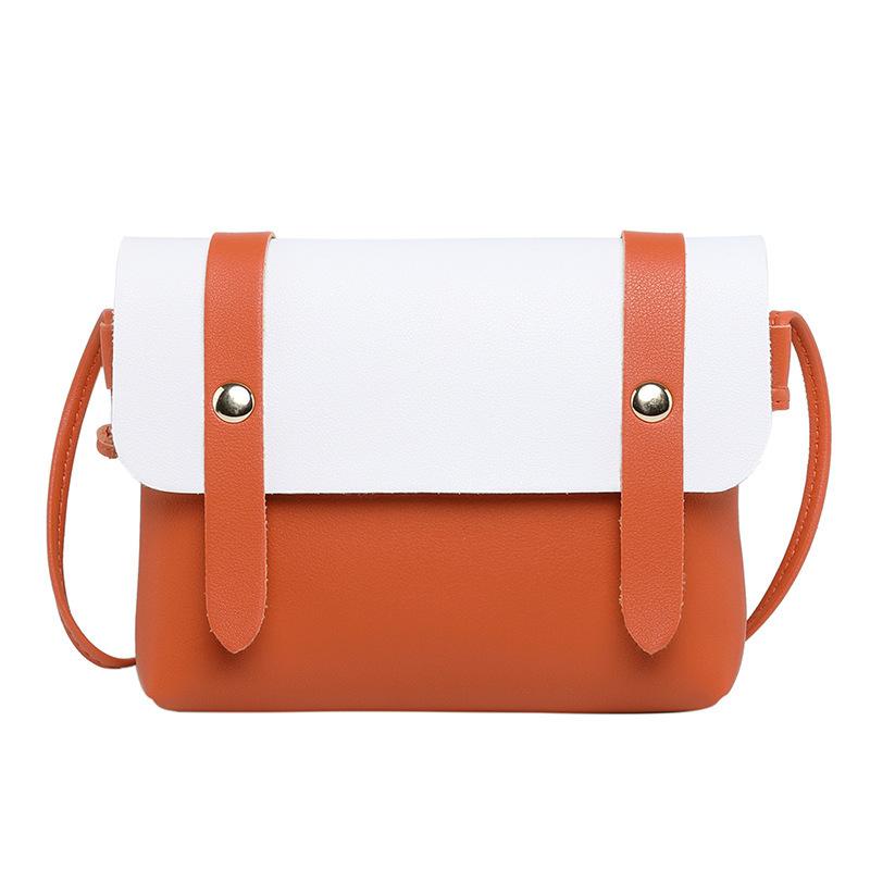 Women's bag contrasting color shoulder parallel bars mobile phone bag summer and autumn new product messenger mobile phone change bag