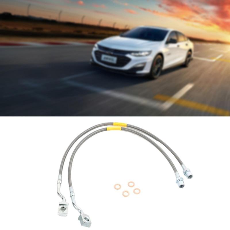 Professional Front Brake Lines Replacement Kit Stainless for 1500 2500 3500 HD Vehicle Upgrade