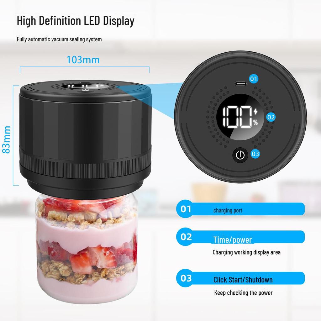 Mason Jar Electric Vacuum Sealer for Food Preservation