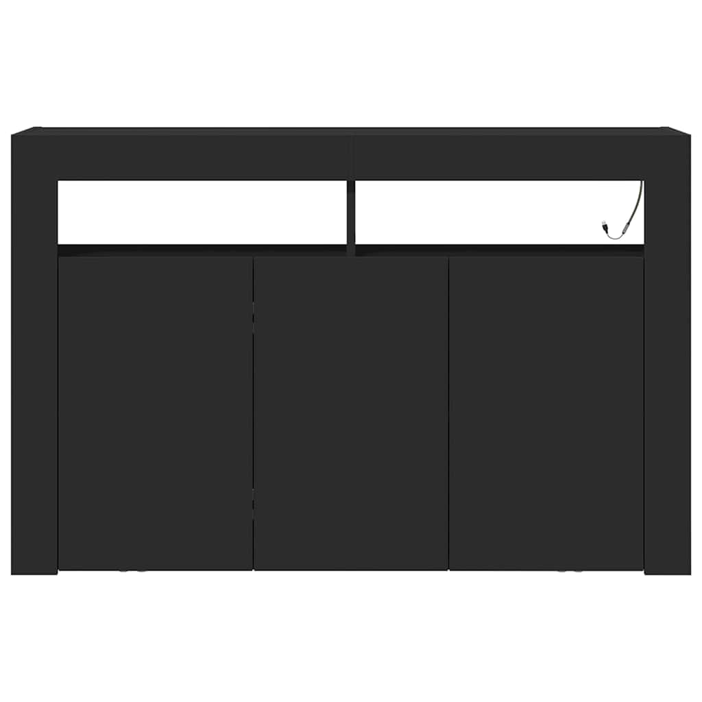 Sideboard Black 116 x 30 x 75 cm Particleboard
