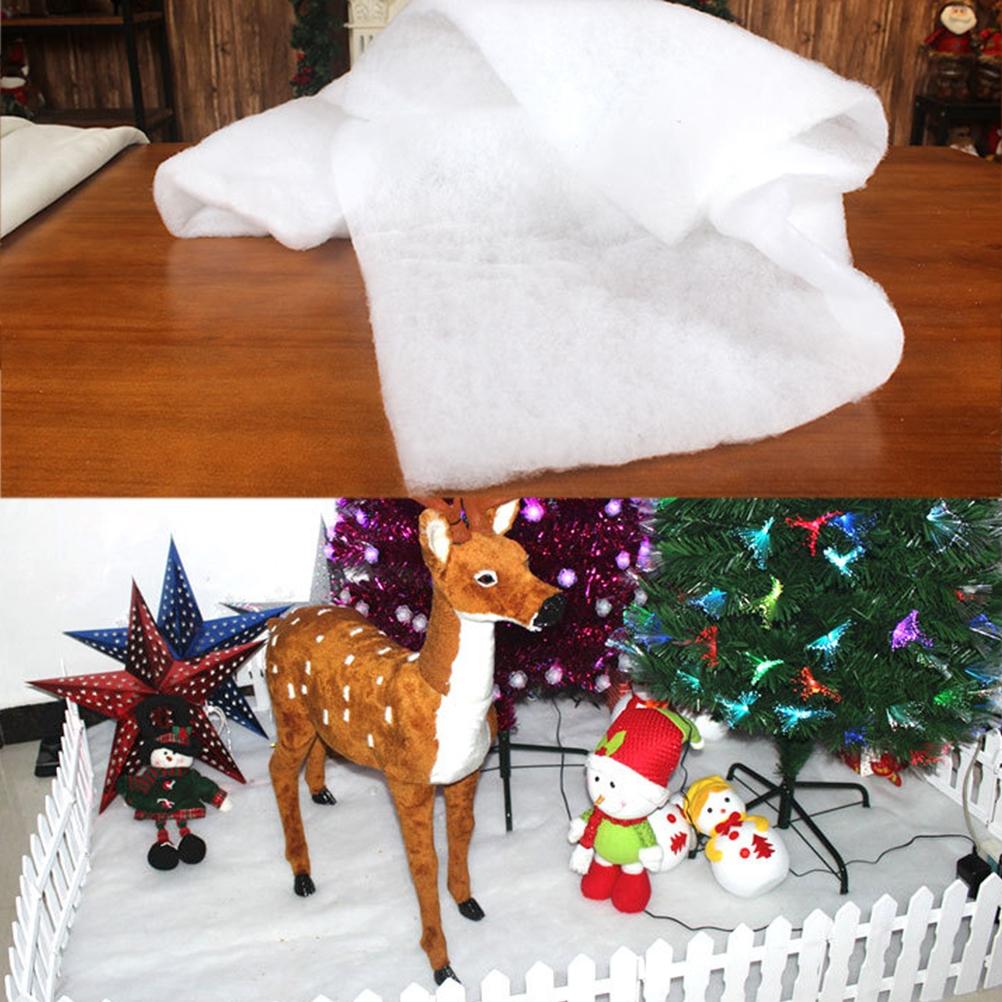 Christmas Snow Cover Blanket Artificial Cotton Blanket for Christmas Tree Skirts Backdrop