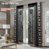2Pcs Door Pattern Digital Printed Window Curtain For Living Room Bedroom Decoration Polyester Material Machine Washable