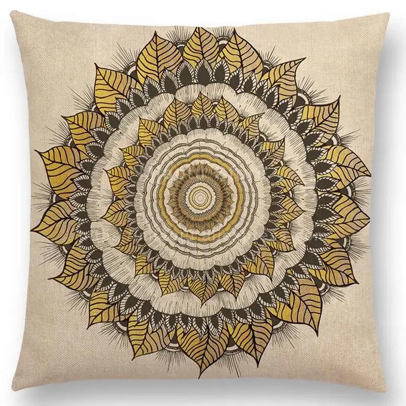 Mandalas Druck Kissenbezug Boho Stil Blume Hoffnung Bunt Wahre Seele Leben Lachen Lieben Freigeist Traum Floral Kissenbezug