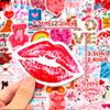 50 PCS Valentine Sweet Stickers Set - Romantic Heart Decals for Notebook, Gifts, DIY Decor