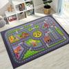 Child Urban City Road Traffic Learning Interactive Game Playroom Rug for Bedroom Living Room Sofa Home Doormat Decor,Non-slip