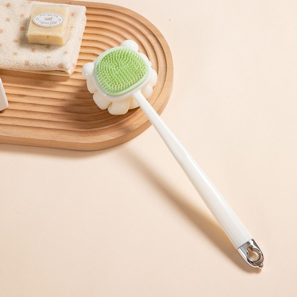 2 In 1 Shower Brush Long Handle Body Exfoliating Brush Creative Rubbing Back Artifact