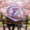 1PC Unicorn Flowers Umbrella-8-Rib Reinforced, Automatic Open, Lightweight & Durable, Fashion Accessory for Outdoor, H0337