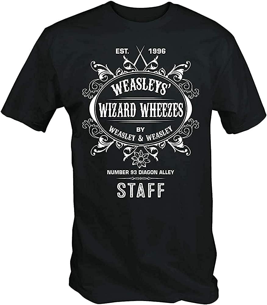 Mens Weasleys Wizard Wheezes T Shirt Black 3XL чёрный