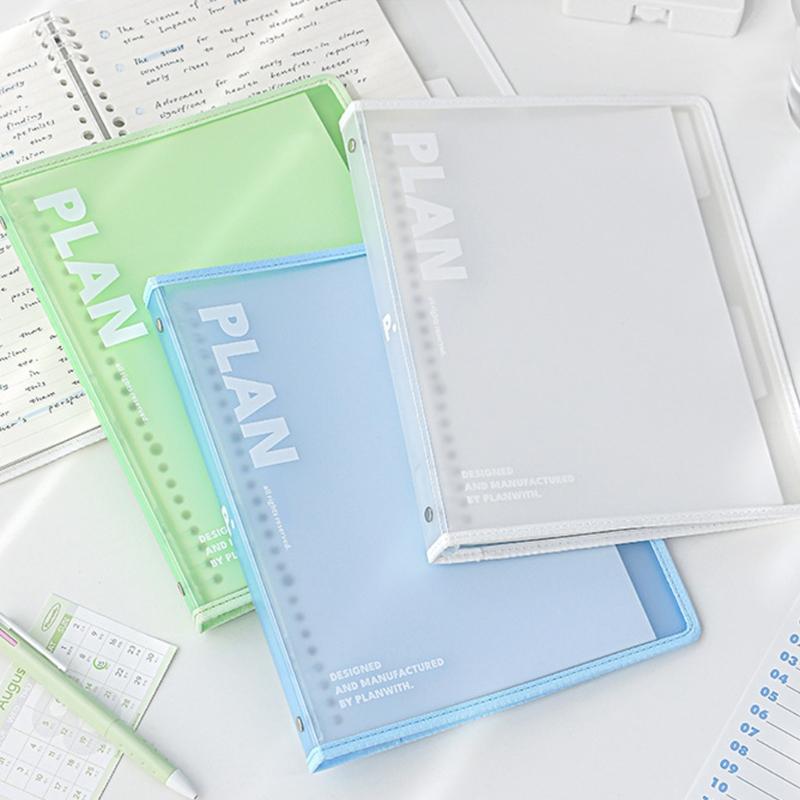 Refillable B5 Size Format Loose Leaf Planner Notebook with Clear PP Cover Reinforced Binding Great for School Office