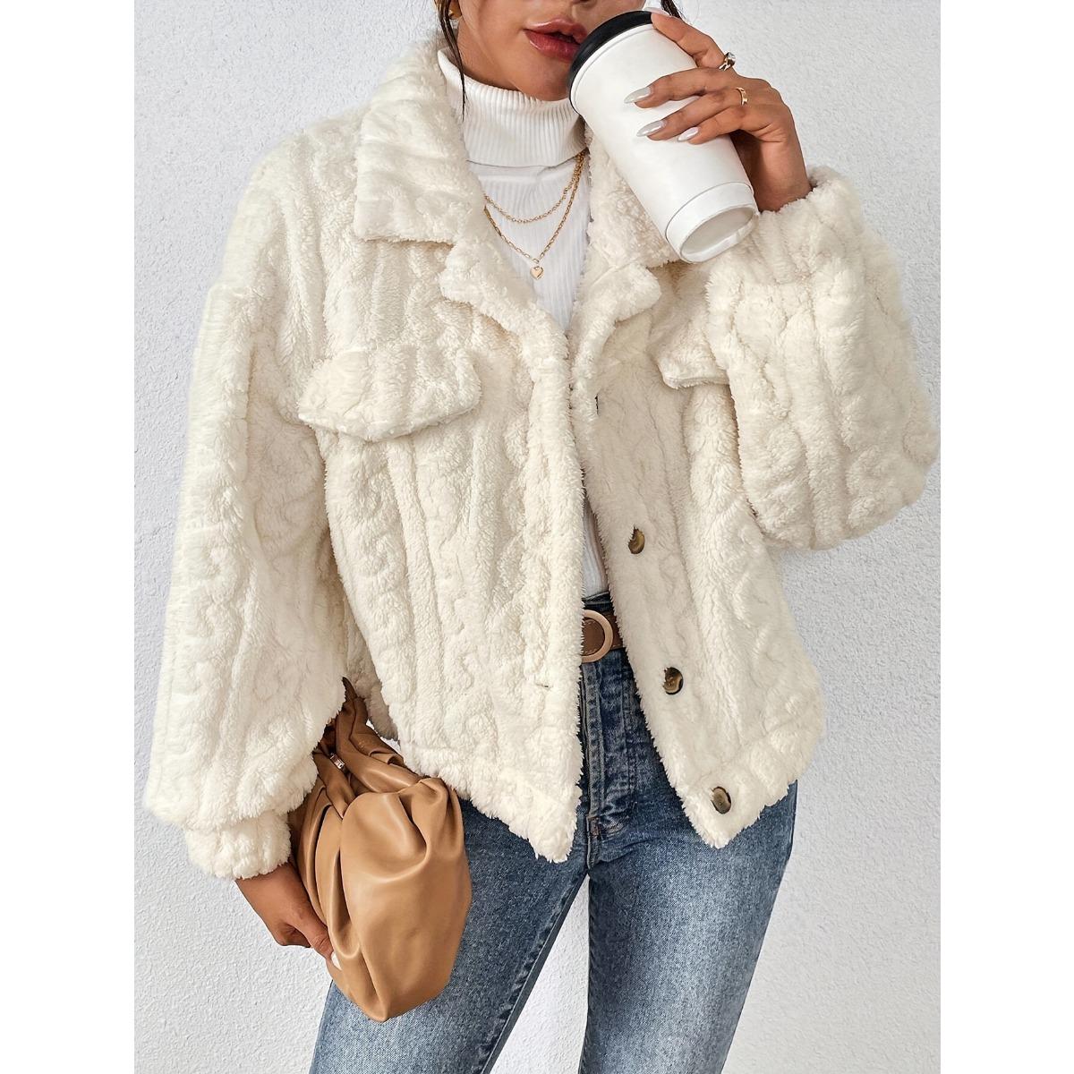 

Autumn Winter Popular Fluffy Versatile Casual Coat XXL білий