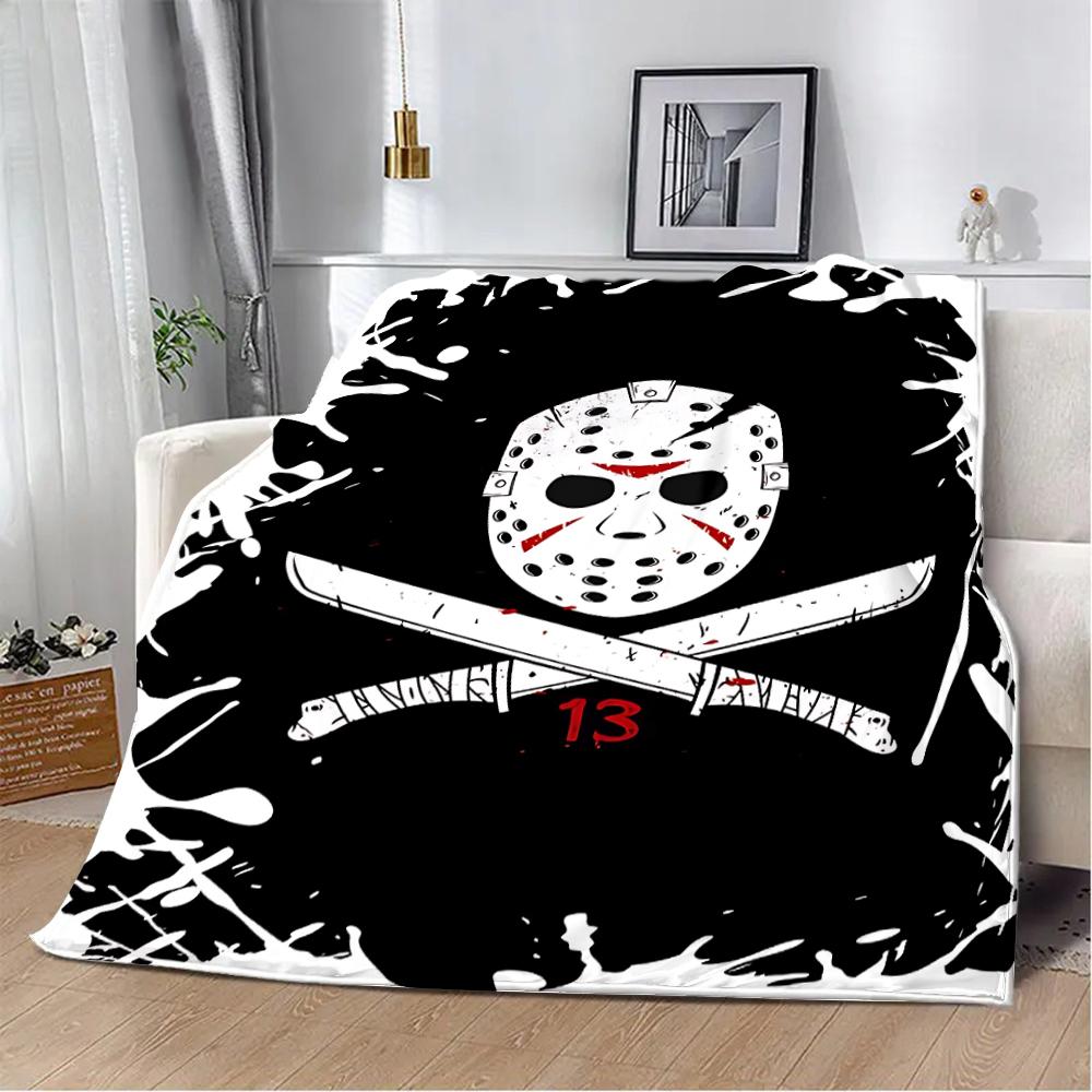 Horror Movie Halloween Printed Blanket Picnic Warm Soft Comfortable for Home Travel Bed Birthday Gift