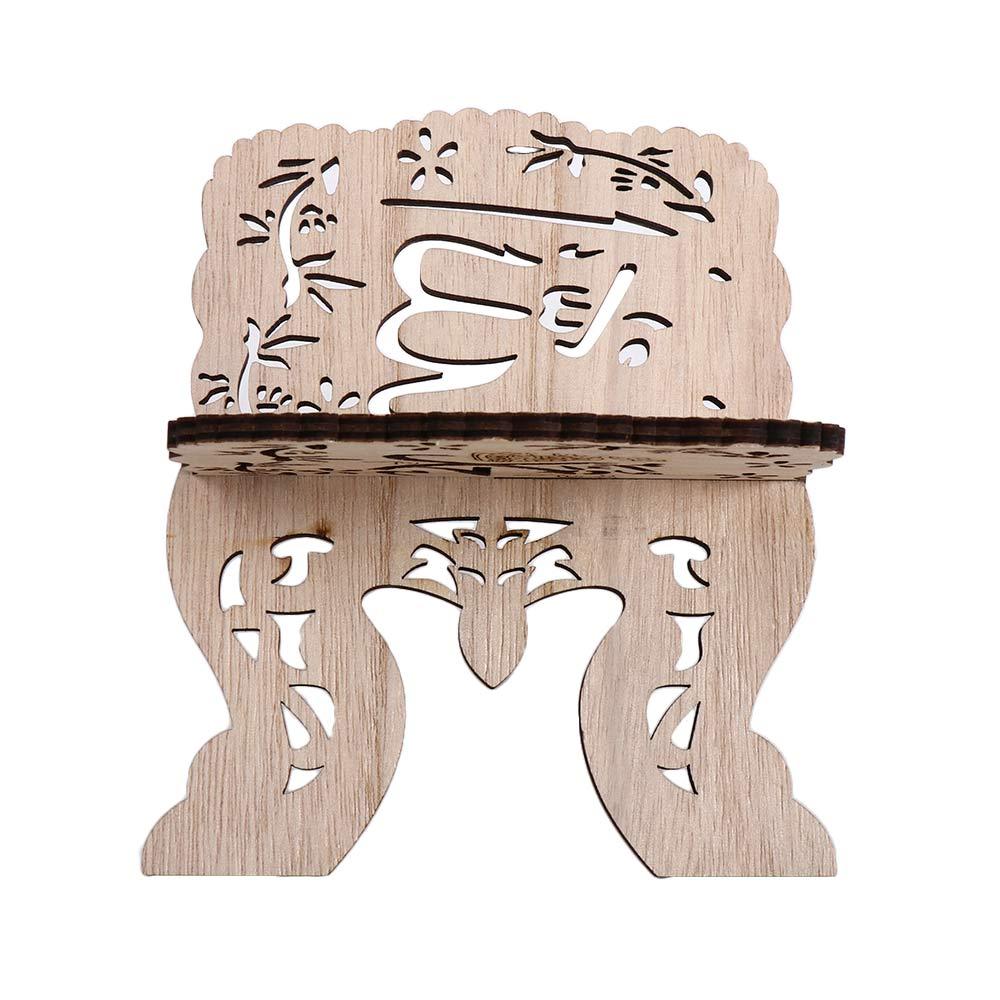 Träsnidad Bibeln Koranen Eid al-Fitr Displayställ Bokhylla Bokställ Heminredning