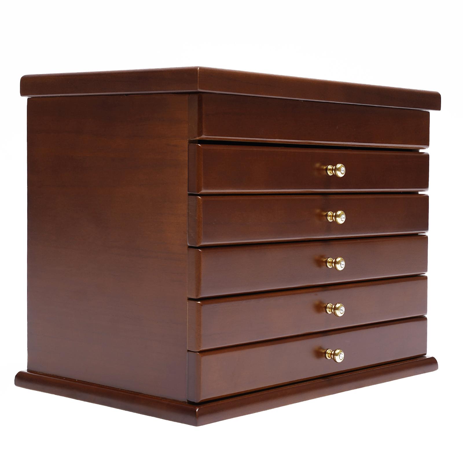 

6-ярусная шкатулка для украшений, органайзер для украшений, антикварный органайзер для украшений для туалетного столика, коробки для хранения украшений для женщин