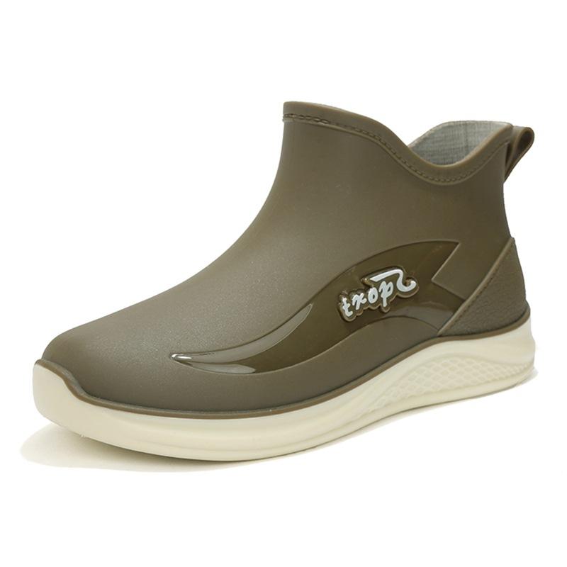 

Дождевые сапоги корейские японские женские водонепроницаемые туфли короткие резиновые туфли с низким верхом кухонные резиновые сапоги женская мода 40 зелёный