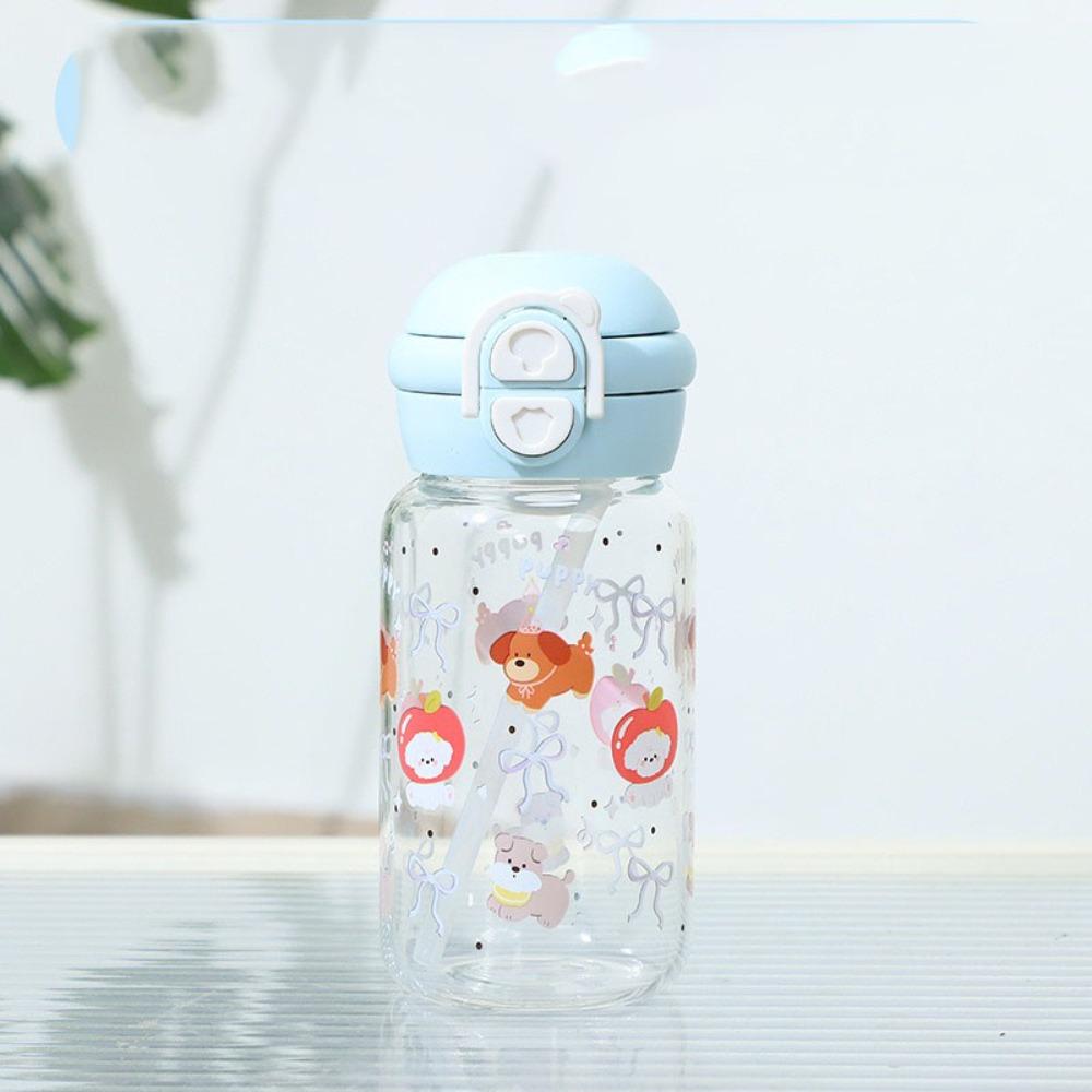 Bouncing Plastic Water Bottle Double Drinking Cartoon Water Bottle  Children